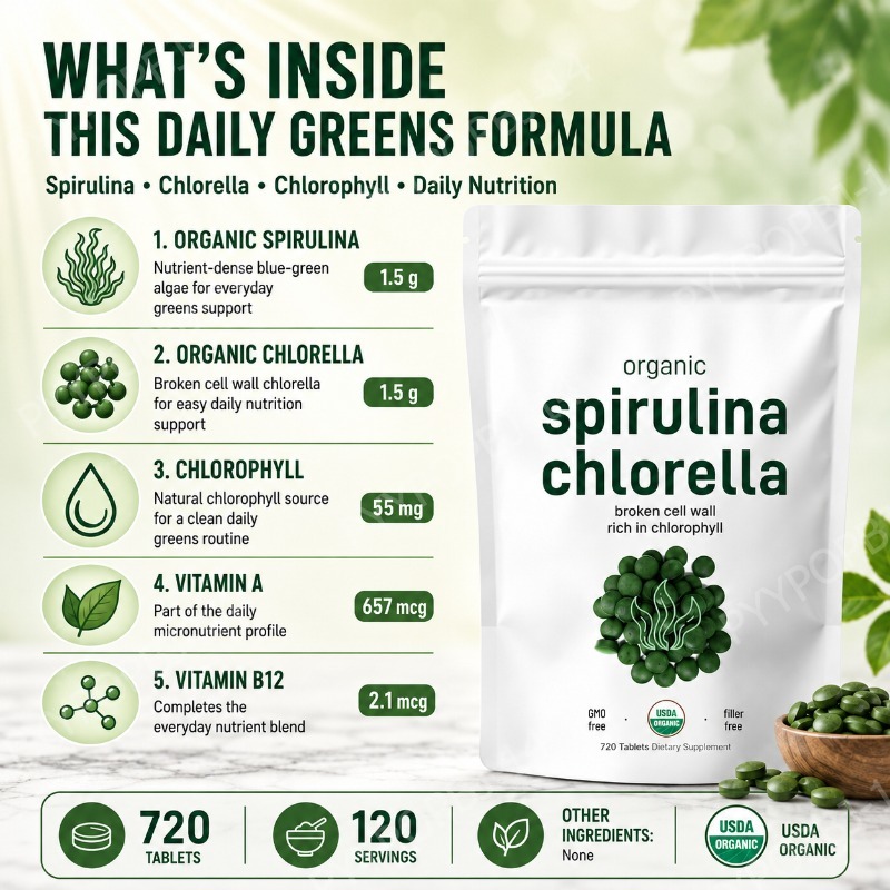 Organik Spirulina Chlorella Ta - Spirulina Tablet Organic incelemesi ve fiyatı